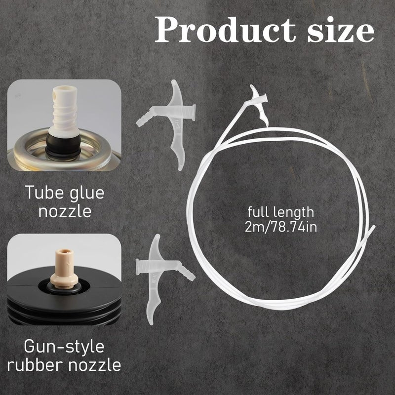 Alrhso Spray Can Foam Nozzle Tips Extension Tube 2 Meter Universal Foaming Hose Nozzle Replacement, Adjustable Spray Nozzles Extended Long Tube for Spraying Can (2 Metter, 78.7 Inch) - Image 2